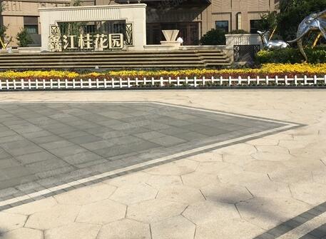 青島城陽區鑫江桂花園黃金麻石材外墻效果圖