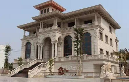 青島嶗山區環海嘉園黃金麻石材外墻裝修效果圖